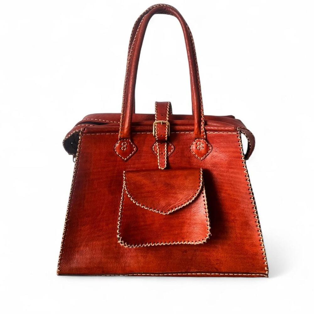 Vintage brown leather luggage
